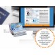 Scanner Plustek SecureScan X50 lecture passeport, carte d'identité, CNI - Scan caméra - Autoalimenté USB - Aéroports douanes séc